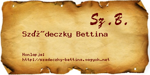 Szádeczky Bettina névjegykártya