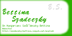 bettina szadeczky business card